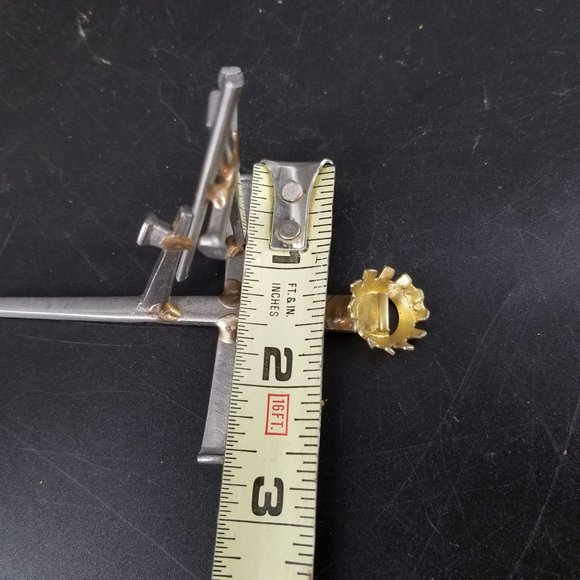 Handmade Metal Cross Gun Grave 2nd Amend Welded Decor Silver Gold Small 4.5" - Picture 8 of 9